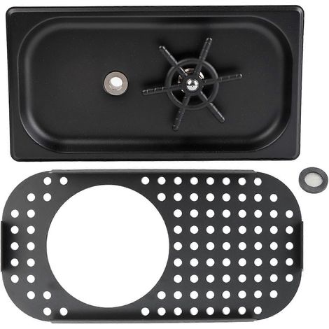 Lave-verre automatique en inox brossé pour bar, rinçeur professionnel, nettoyeur de tasses, finition noire mate, usage domestique et commercial (1/5)