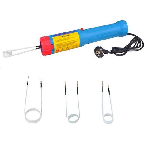 Mini chauffage à induction magnétique sans flamme 1400 W, 220 V, outil de réparation portable pour l'extraction de boulons de voiture, avec 3 bobines (UE) (1/5)