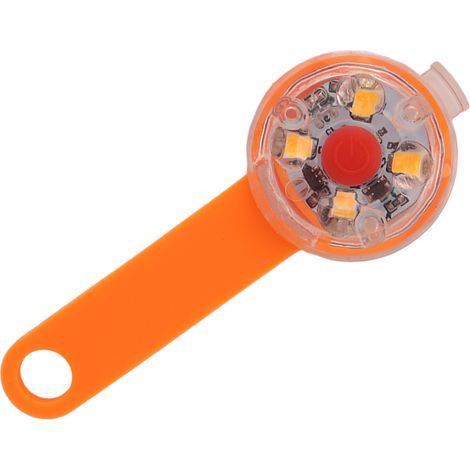 Pendentif lumineux LED pour chien, rechargeable par USB, étanche IPX7, 3 modes d'éclairage, pour collier, sac à dos ou vélo, orange (1/5)