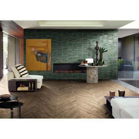 Carrelage Imitation Parquet VERO CHEVRON 11x54 cm Rovere Vero (1/4)