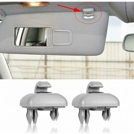 Lot de 2 crochets de fixation pour pare- de voiture avec clip pour Au-di A1 A3 A4 A5 Q3 Q5 8U0857562A 8E0857563A A7 B6 B7 B8 S4 S5 Gris (1/5)