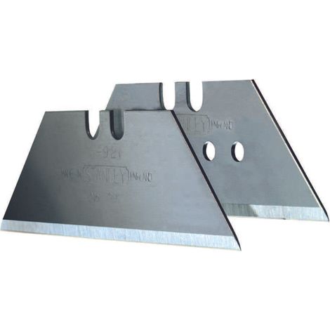 LAME RICAMBIO A TRAPEZIO GRANDI PER COLTELLI E RASCHIETTI- lama con fori - conf. scatola da pz.100 (1-11-916) - 1 blister STANLEY