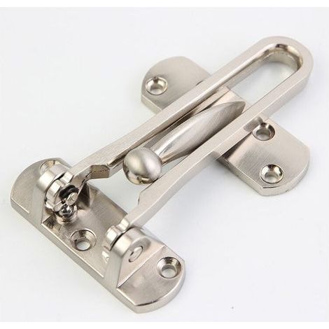 2Pack Entrebailleur de Sécurité Porte Acier Fenêtre Garde Verrou Porte d'Entrée Sans Chaîne Loquet de Verrouillage Pour Fenêtre Porte, Empêche l'Entrée Par Effraction (1/5)