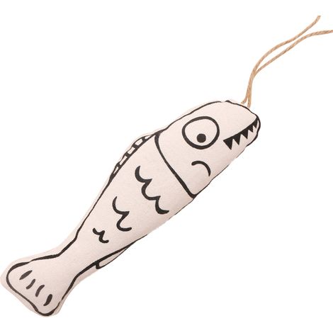 1 Jouet chat poisson, herbe à chat, coton PP, papier sonore, mâchouiller, dentaire, intérieur (1/5)