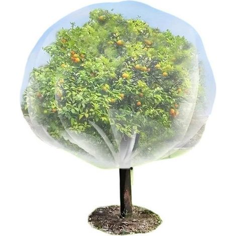 Insektenabweisendes Netz L 100 x 120 cm Netz mit Kordelzug PE Abdeckung für Pflanzen/Obstbäume Schutznetz für den Garten Strapazierfähiges Netz f (1/5)