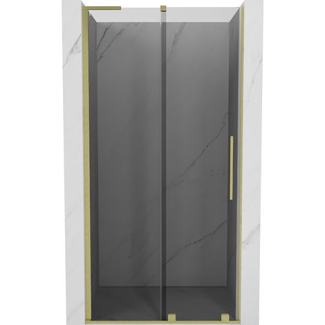 Mexen Velar L puertas de ducha correderas 100 cm, grafito, dorado cepillado - 871-100-003-41-55 (1/5)