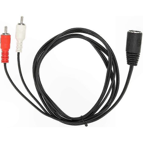 Câble adaptateur audio double RCA mâle vers DIN 7 broches femelle de 1,5 mètre pour systèmes audio. (1/5)