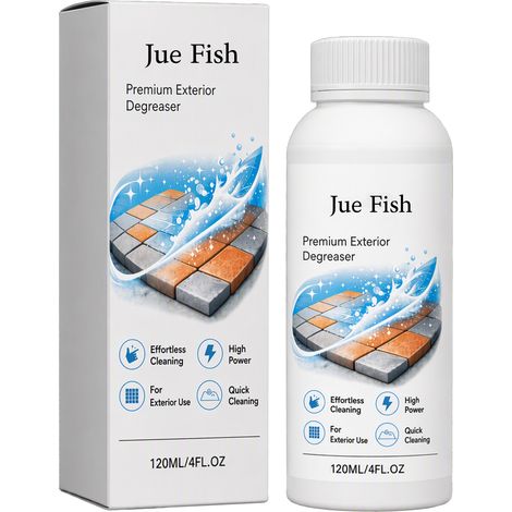 Le dégraissant extérieur JUE FISH dissout la graisse et élimine les taches d'huile sur les surfaces dures extérieures, pénétrant et nettoyant en profondeur. 120 ml (1/5)