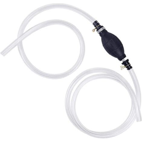 Pompe à main essence, Pompe Transfert Liquide l'eau, Pompe Manuelle Siphon Transfert Carburant Voiture portative, pompe à carburant d'urgence avec de tuyau de siphon 2M (1/5)