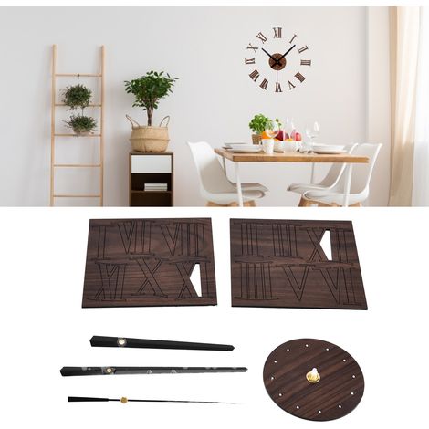 Horloge murale silencieuse sans cadre pour salon, horloge murale à faire soi-même, horloge murale simple, décoration élégante pour la maison et le bureau, horloge minimaliste, acrylique. (1/5)