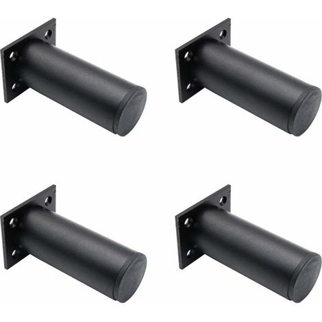 Set of 4 Adjustable Furniture Legs in Matte Black, 38x100mm Aluminum Alloy, Cabinet Coffee Table TV Cabinet Legs, Cabinet Sofa Support Leg (1/5)