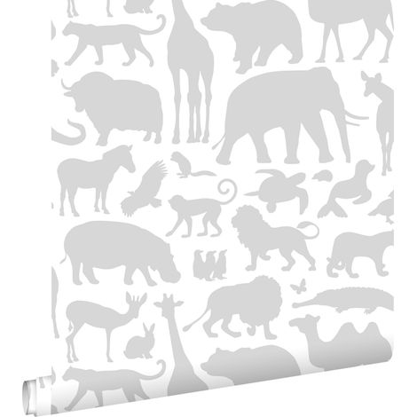 papier peint animaux gris - ESTAhome (1/5)