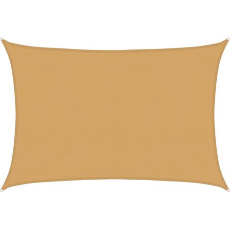 Vela Parasole 160 g/m² Rettangolare Sabbia 4x6 m in HDPE vidaXL
