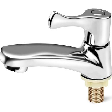 Mitigeur pour vasque - zinc - chromé - monotrou - eau froide (1/5)