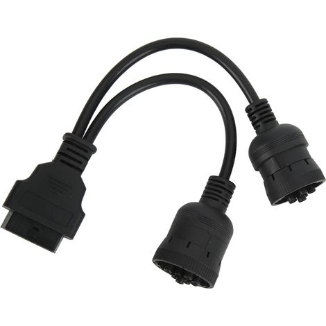Adaptateur Y Diagnostique Camion Poids Lourd, câble J1708 6 broches vers J1939 9 broches et prise OBD2 16 broches femelle, pour bus, remorques, moteur diesel. (1/5)