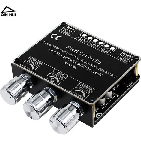 Module amplificateur audio Bluetooth XY-E100H 2.1 canaux, aigus et graves, subwoofer, application XinYi