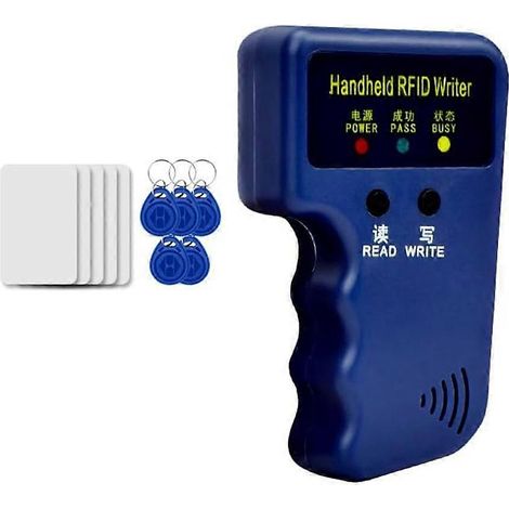 Copieur d'identification en champ proche 125 kHz, compatible avec les cartes/porte-clés HID, AWID et Paradox, graveur RFID portable, 5 porte-clés inscriptibles. (1/5)