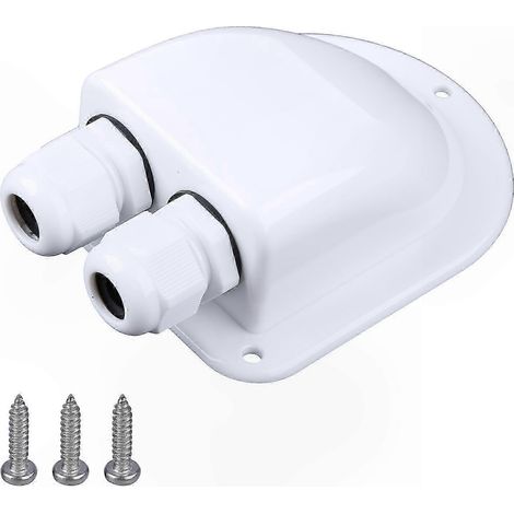 Boîte de jonction étanche pour câble double entrée, connecteur courbé de panneau solaire, accessoire pour camping-car, caravane, bateau, boîtier de raccordement de toit (1/5)