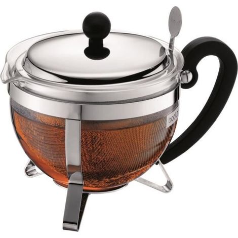 Bodum Chambord Teekanne 1 Liter Grau Transparent