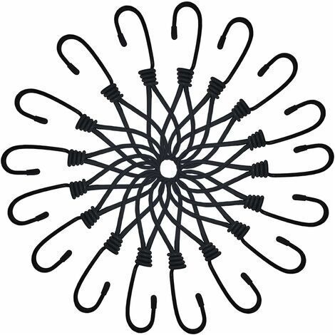 30 Pièces Tendeurs Elastique avec Crochets, 16cm Elastiques Sandows, Sandow Elastique pour Fixation Bache, Camping, Tente, Pavilion (1/5)