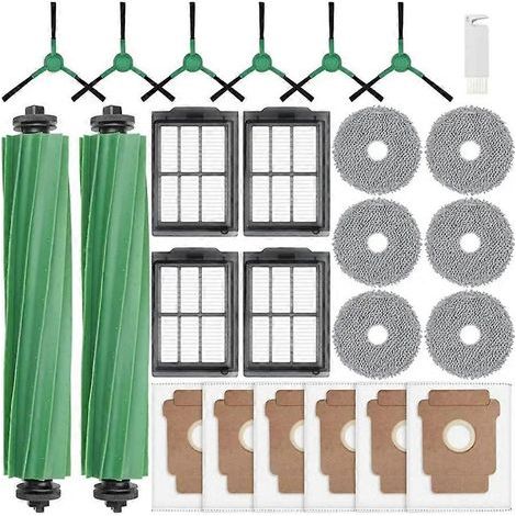 Filtre pour aspirateur brosse pour aspirateur Filtre de brosse pour aspirateur filtre de Accessoires IRobot Roomba Plus 405/505 Combo Robot Aspirateur – Main Side Brosse HEPA Filtre Serpillière Sac à