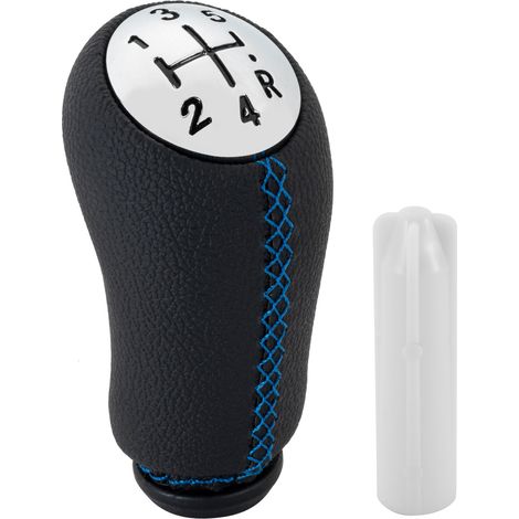Pomello del cambio in pelle a 5 velocità compatibile con Renault Clio III 2005-2009 (blu) (1/3)