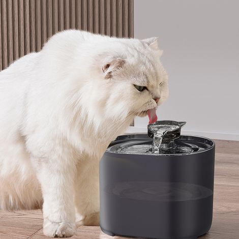 Fontaine à eau intelligente pour chats avec détecteur de mouvement, portable pour un usage quotidien.-AquaForge