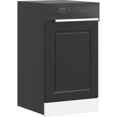 Dishwasher Panel Porto Black 45x1,5x67 cm Engineered Wood vidaXL