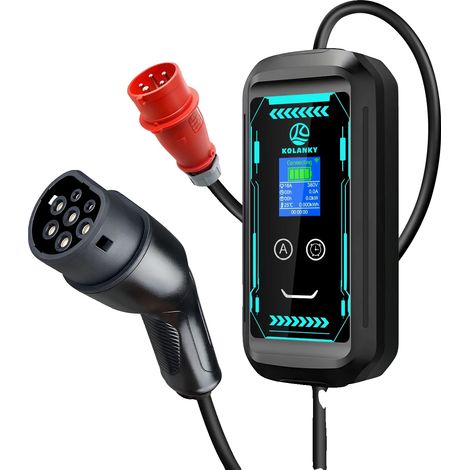 Tragbares EV-Ladegerät, Intelligente Steuerung, IEC62196-2 Kompatibilität, 11KW-APP-7M (1/2)