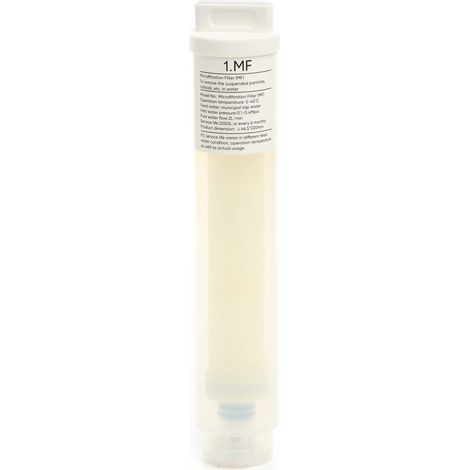 Naturewater MF-UF01 Microfiltro da 2 l/min per il trattamento dell'acqua, Cartuccia filtrante per rimozione sostanze organiche