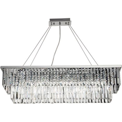Lampadario sospensione DAIQUIRI a 8 Luci in metallo 100 cm con decorazioni in cristallo (1/3)