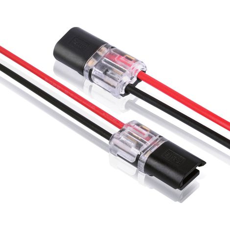 Connecteurs de fils, lot de 12 fils basse tension Connecteur H-Tap 2 voies 2 broches sans soudure, aucun dénudage requis