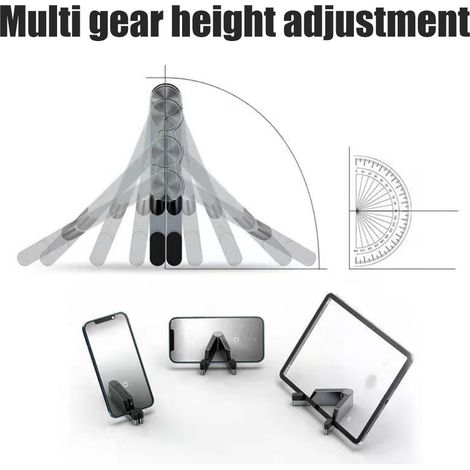 Tragbarer Handyhalter aus Metalllegierung, faltbar, für Büro, Hosentasche und Reisen. (1/5)