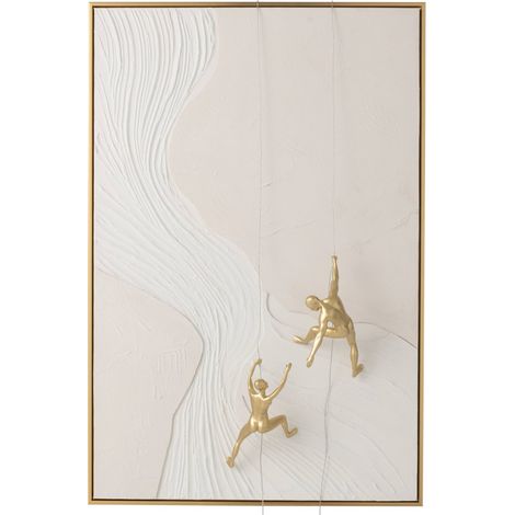 Tableau relief blanc et doré esprit ascension - blanc et doré (1/5)