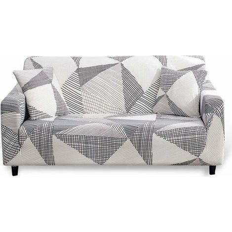 Housse Canape Extensible 2 Places avec Accoudoirs Housse de Canapé Elastique Couvre Canapé Universelle Magique Housse Protection pour Canapé Antidérapante, Modèle MK, sans taie d'oreiller (1/5)