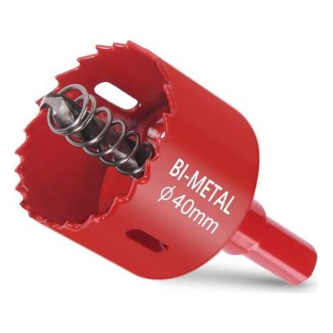 Scie Cloche Bi-métal, Scie Cloche Bois Ø40mm, Scie Trépan avec Adaptateur Hexagonal et Foret de Centrage, pour Percer Plastique, PVC, Bois, Panneaux Fibres, Métal Souple (1/5)