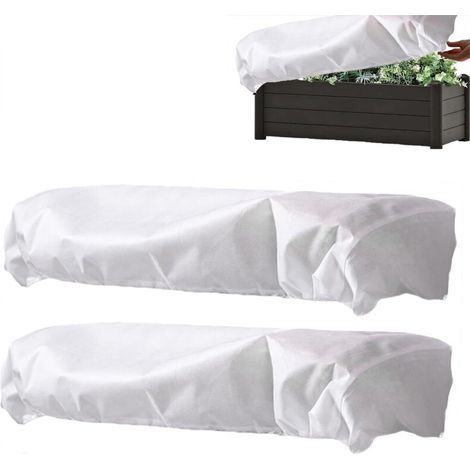 Schutzhülle für Hochbeete mit Kordelzug, Frostschutz, für Blumentöpfe, Nutzpflanzen, Gemüse und Obst im Freien (1/4)