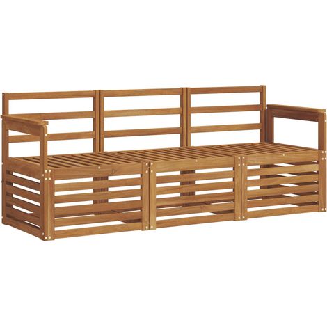 Juegos de sofás 3 pcs Natural Madera de Acacia Sólida vidaXL