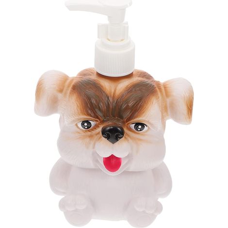 Filiyano-Lot de 3 flacons de rangement pour lotion/shampoing en forme de chien, format voyage/résidence étudiante, design mignon (1/5)