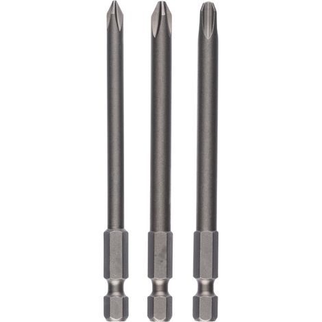 Bosch 3tlg. Schrauberbit-Set Extra-Hart PH1 PH2 PH3 152 mm (1/4)