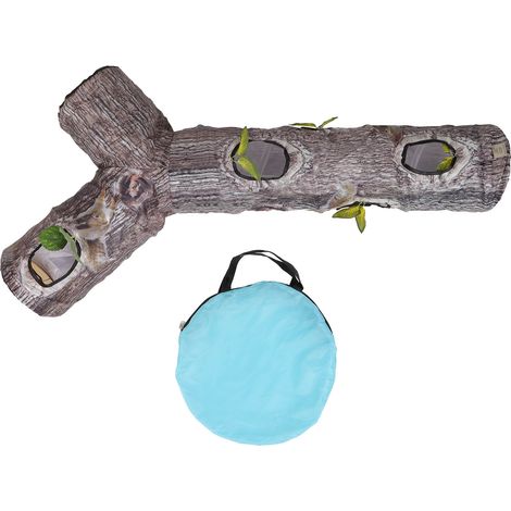 Naroote Katzentunnel, Hasentunnel, waschbares Katzenröhrenspielzeug, interaktives Katzenröhrenspielzeug für Kätzchen, Indoor-Katzenspielzeug für Kaninchen, Kätzchen, Frettchen, Welpen und Hunde