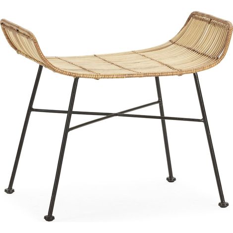 Chaise osier noir élégance intemporelle - Noir et osier naturel (1/5)