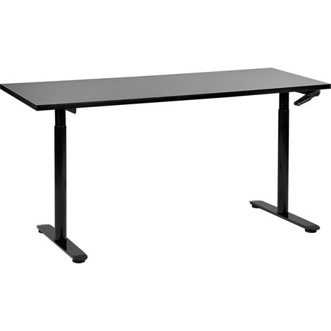 Scrivania regolabile manualmente nero 160 x 72 cm DESTINAS