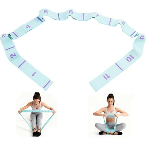 Elastic Yoga Belt 11 Buckles 125 cm Pilates Dance Body Stretching Rehabilitation Training Elastic Sport Fitness Bodybuilding Materials (1/5)