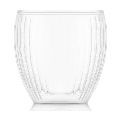 lot 2 verres double paroi 20 cl - pavina striés - bodum
