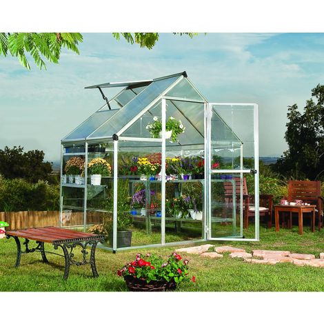 Canopia Hybrid Invernadero De Jardín Policarbonato 126X185X208 cm Plateado