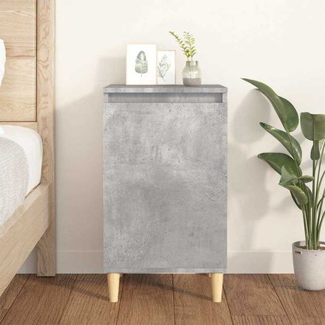 Table de chevet flottante-Table de nuit gris béton 40x35x70 cm bois d'ingénierie 621587 (1/5)
