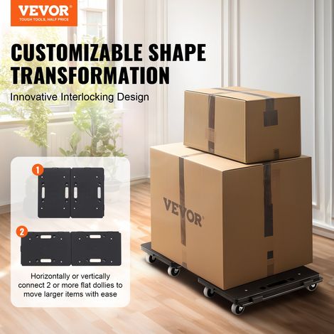 Chariot à plate-forme à bord emboîtable, 2 pièces, déplacement de meubles, capacité de 226,8 kg chacun (1/5)