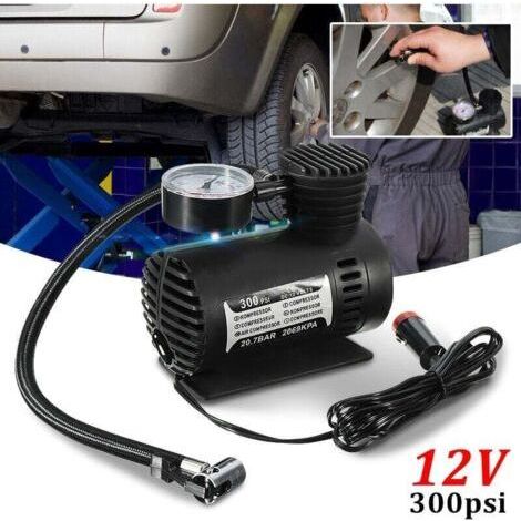 12V 300PSI Universal Car Mini Electric Inflator Pump Portable Tire Air Inflator Auto Compressor Pump for Car Motorcycle Basketball Bike Ball Tire Inflator Pump (1/2)