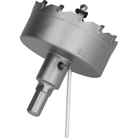 Scie cloche à dents en carbure, foret TCT robuste, alésoir pour plaques métalliques en acier inoxydable, 65 mm (1/5)